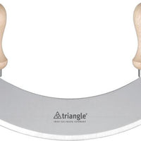 Triangle - Wood Handle Single Blade 7" Mincing Knife - TR43-221-18