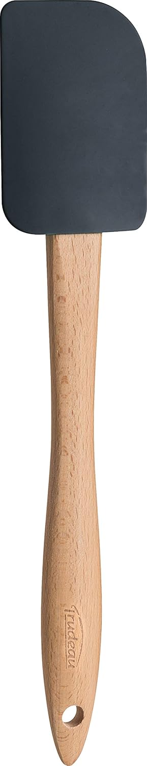 Trudeau - 12" Charcoal Black Silicone And Beechwood Spoon Spatula - 05117125