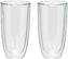 Trudeau - 17oz Duetto Double Wall High Ball Glasses, Pack of 2 - 4902016