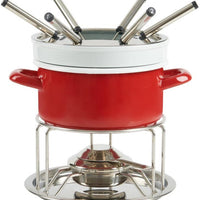 Trudeau - 3-in-1 Red Enamel Fondue Set - 08219021