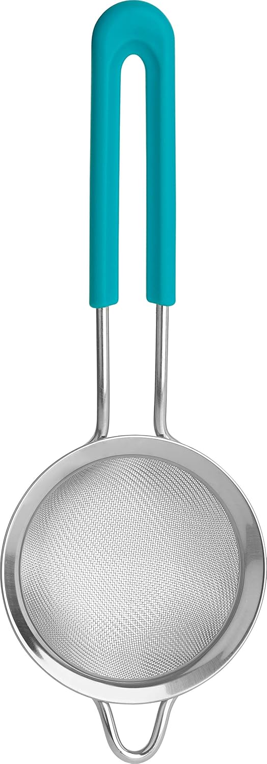 Trudeau - 4" Tropical Blue Fine Mesh Strainer - 05117112