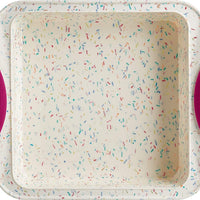 Trudeau - 8" x 8" Square Cake Pan Confetti Fuchsia - 05118556