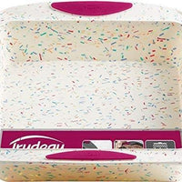 Trudeau - 8" x 8" Square Cake Pan Confetti Fuchsia - 05118556