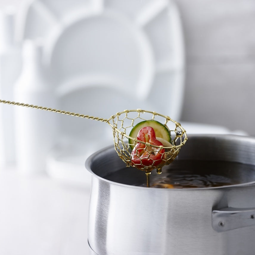 Trudeau - 8.5" Brass Fondue Strainer - 0532151