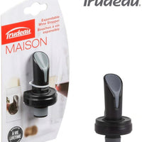 Trudeau - Black Stainless Steel Expandable Wine Stopper - 0578434