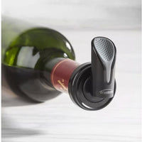 Trudeau - Black Stainless Steel Expandable Wine Stopper - 0578434