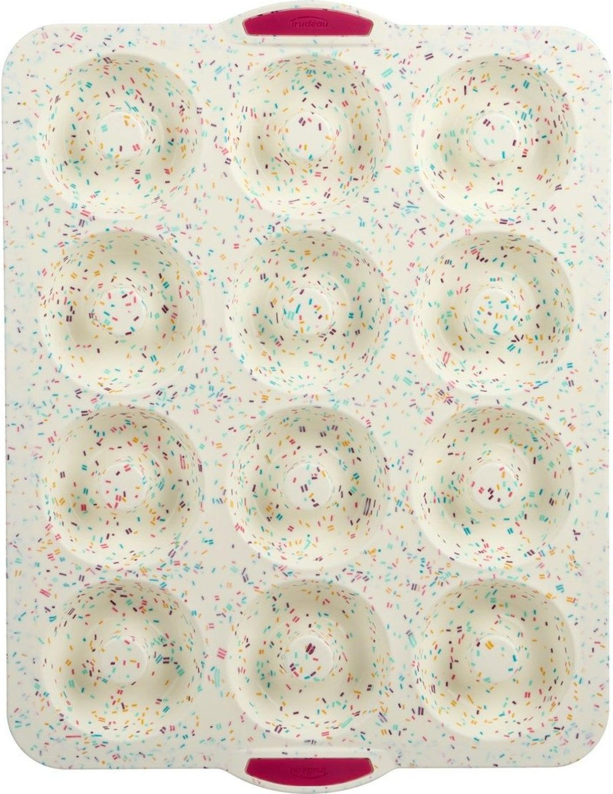 Trudeau - Confetti Fuchsia 12 Cavity Jumbo Donut Mega Pan - 05121042