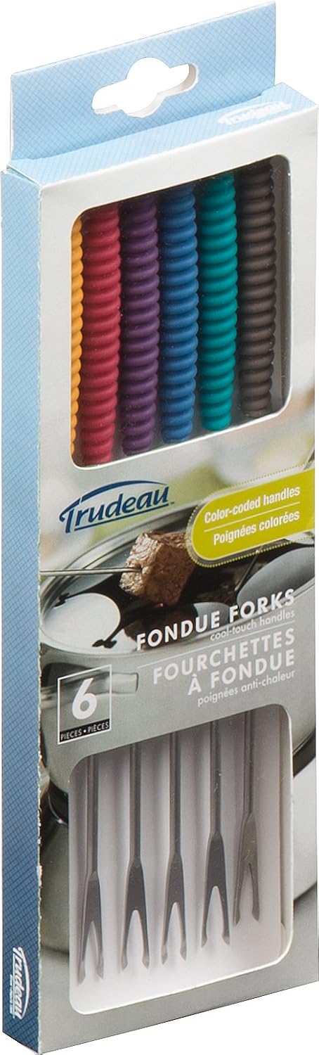 Trudeau - Fondue Forks with Silicone Handle, Pack of 6 - 0823303