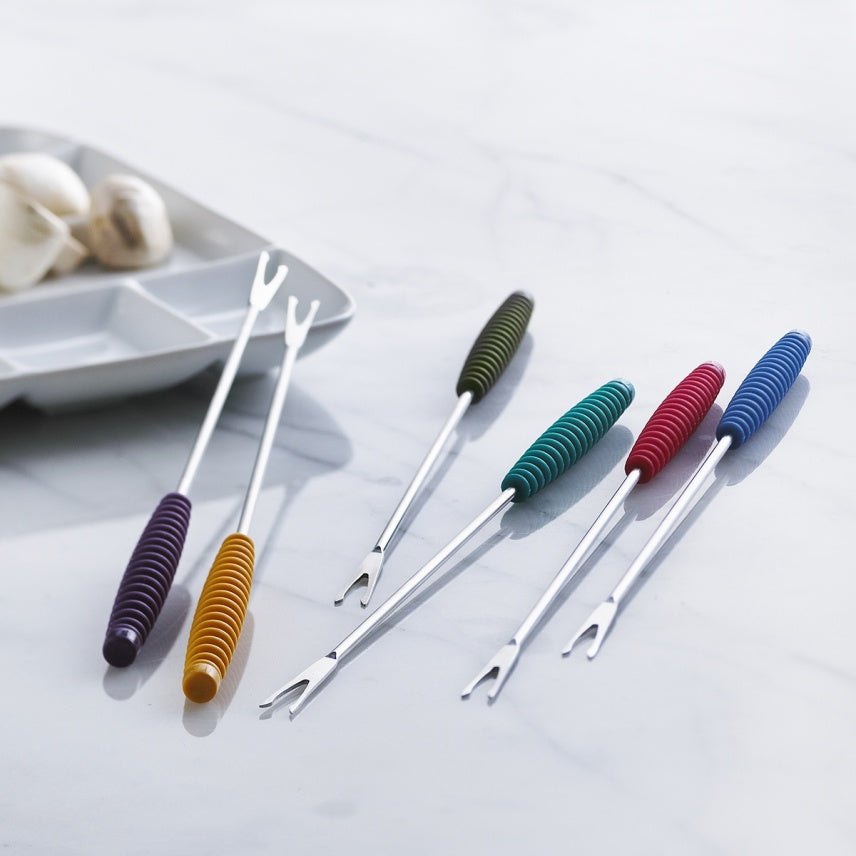 Trudeau - Fondue Forks with Silicone Handle, Pack of 6 - 0823303