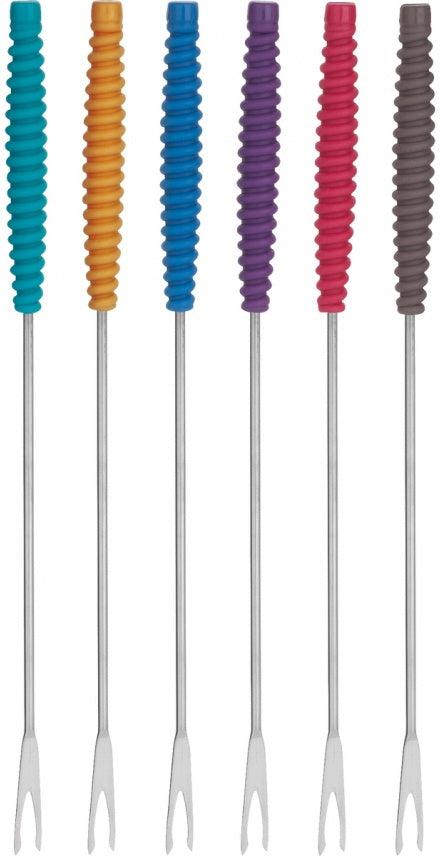 Trudeau - Fondue Forks with Silicone Handle, Pack of 6 - 0823303
