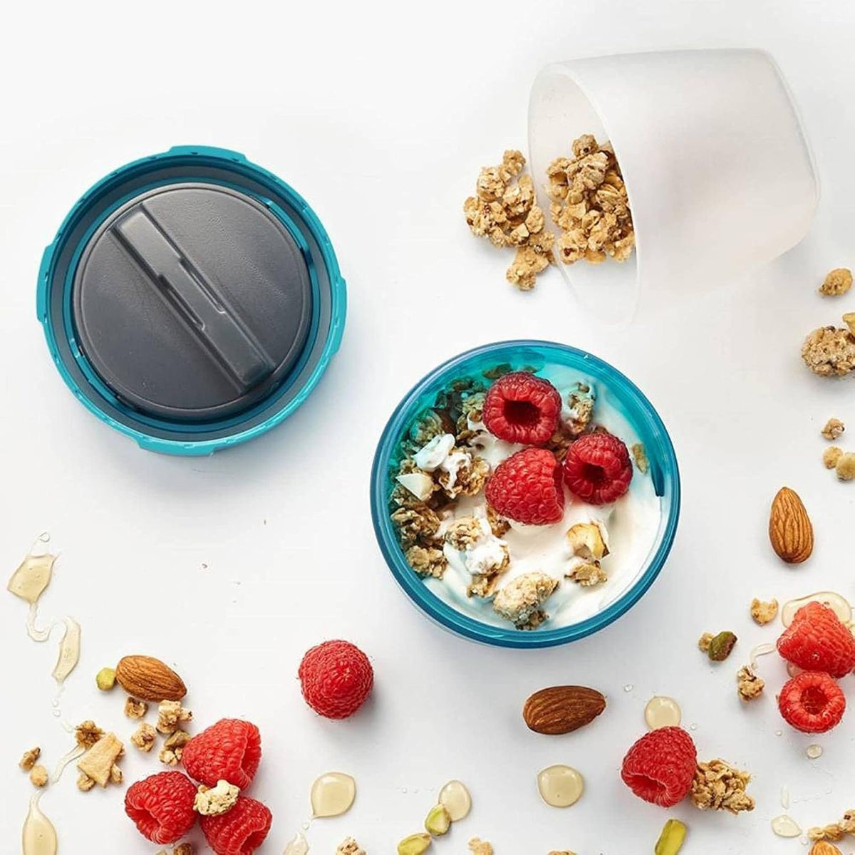 Trudeau - Fuel 12 Oz + 6 Oz Tropical Blue Yogurt & Granola Container - 38909326