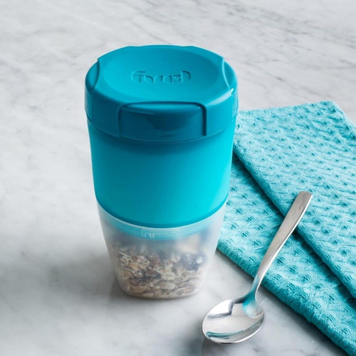 Trudeau - Fuel 12 Oz + 6 Oz Tropical Blue Yogurt & Granola Container - 38909326