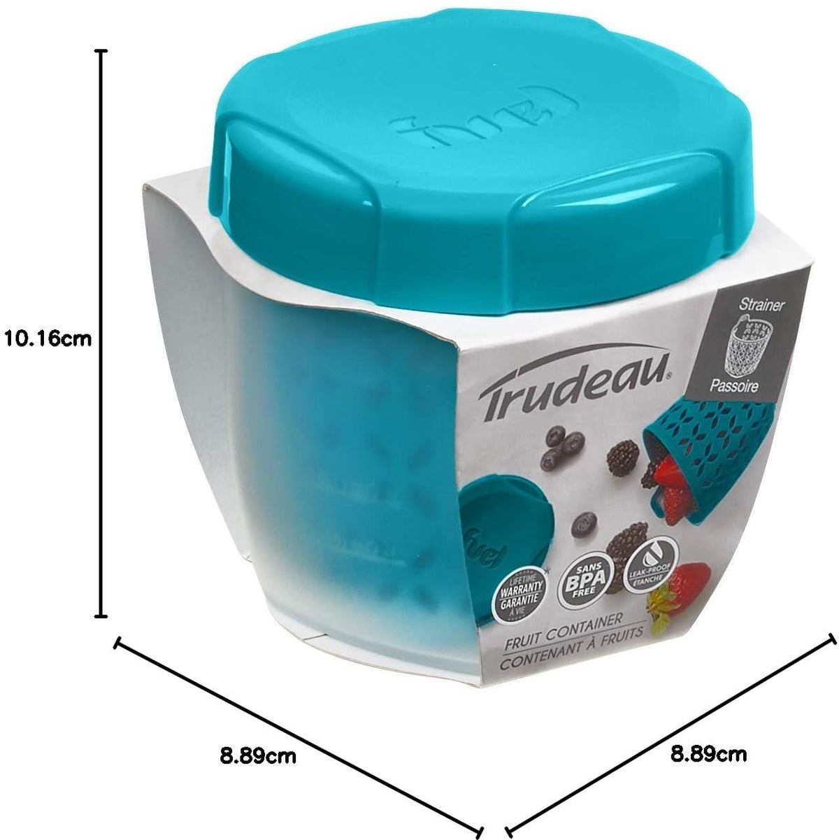 Trudeau - Fuel 12 Oz Tropical Blue Fruit Container - 38809326