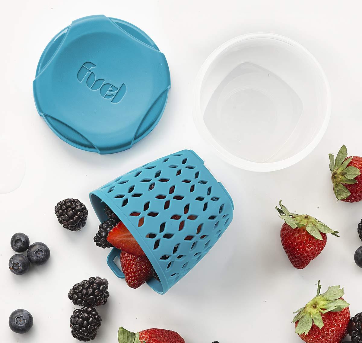 Trudeau - Fuel 12 Oz Tropical Blue Fruit Container - 38809326