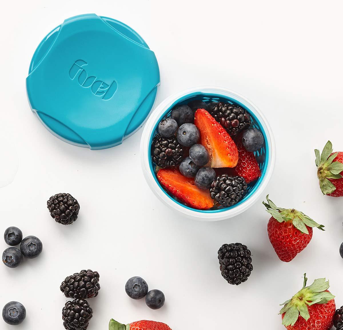 Trudeau - Fuel 12 Oz Tropical Blue Fruit Container - 38809326