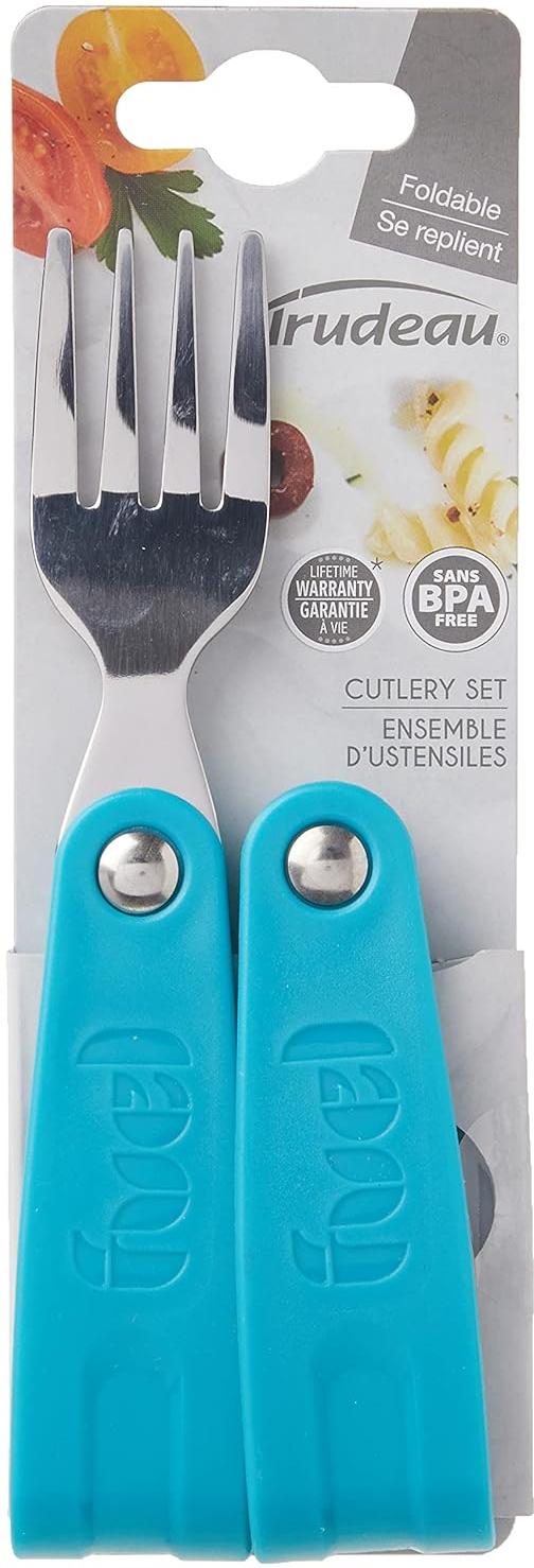 Trudeau - Fuel 2 Pc Foldable Tropical Blue Cutlery Set - 34008328