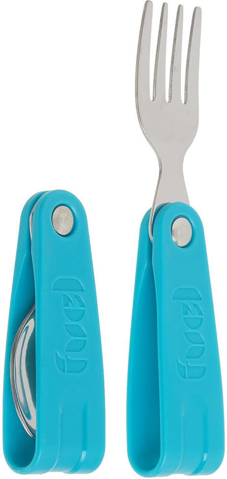 Trudeau - Fuel 2 Pc Foldable Tropical Blue Cutlery Set - 34008328