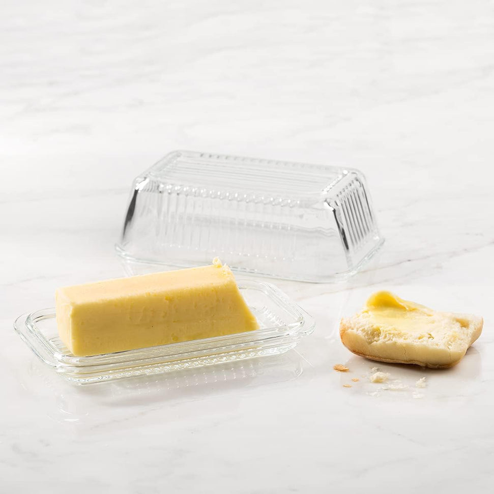 Trudeau - Linea Glass Butter Dish with Lid - 0902050