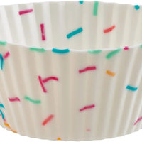 Trudeau - Pack of 12 Standard White Silicone Muffin Cups - 05119064