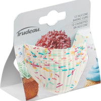 Trudeau - Pack of 12 Standard White Silicone Muffin Cups - 05119064