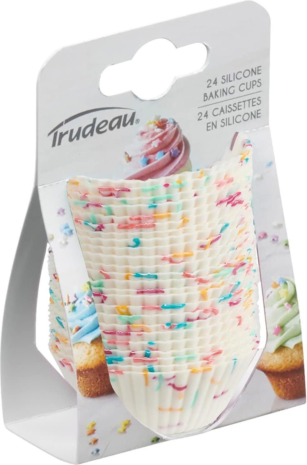 Trudeau - Pack of 24 Standard White Silicone Muffin Cups - 05119065