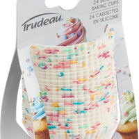 Trudeau - Pack of 24 Standard White Silicone Muffin Cups - 05119065
