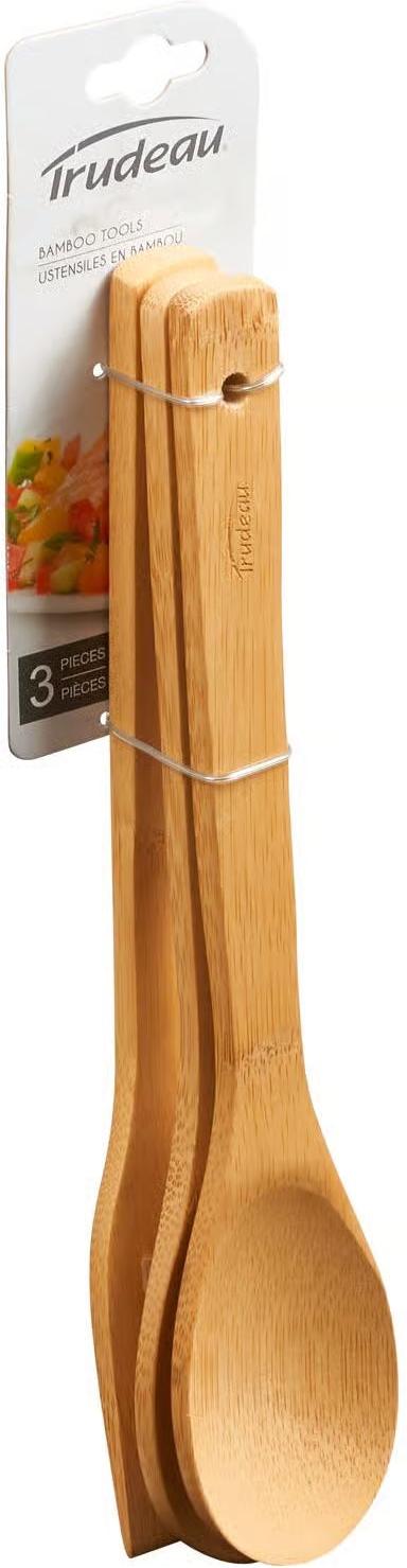 Trudeau - Pack of 3 Natural Bamboo Utensil Set - 05117139