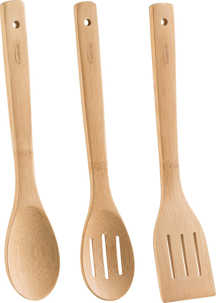Trudeau - Pack of 3 Natural Bamboo Utensil Set - 05117139