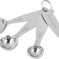 Trudeau - Pack of 4 Stainless Steel Measuring Spoons - 0519030