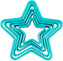 Trudeau - Pack of 5 Plastic Star Shaped Cookie Cutters - 05118693