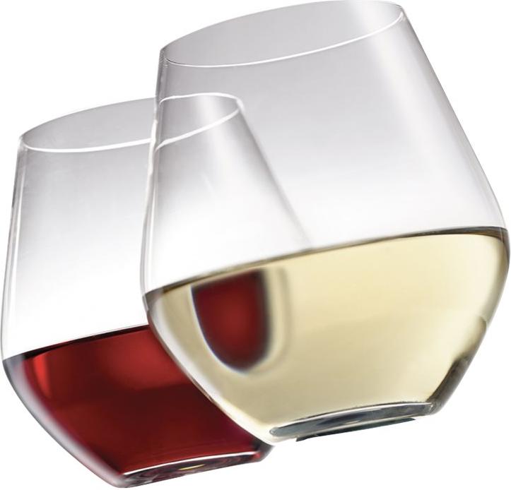 Trudeau - Prime 17 oz Stemless Wine Glasses, Pack of 4 - 4900825