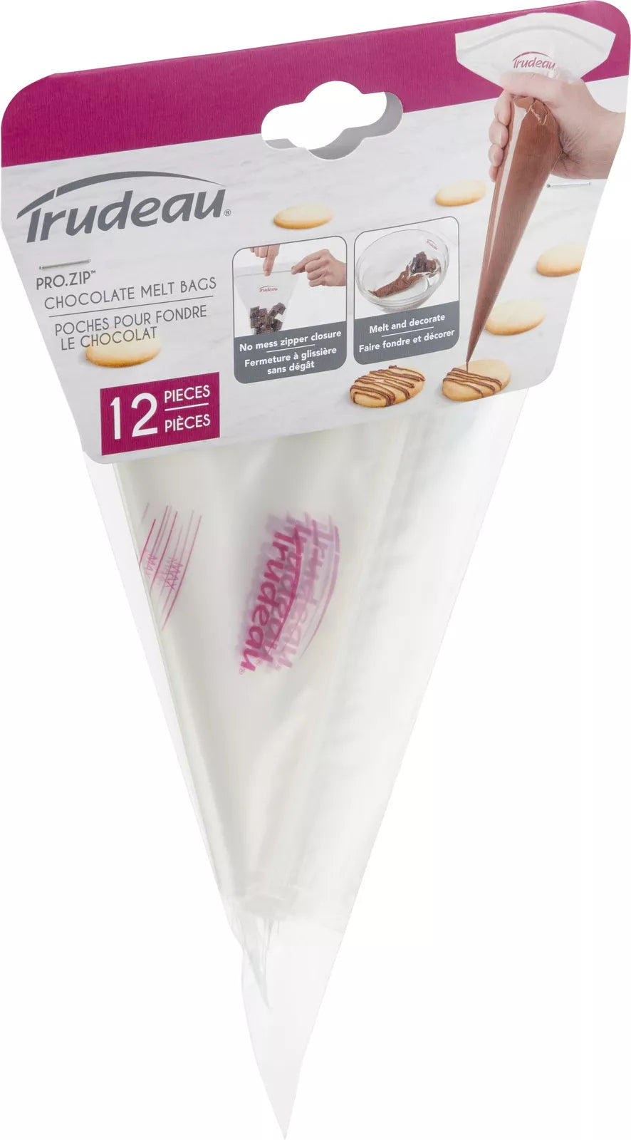 Trudeau - Pro Zip Chocolate Melt Bags, Pack of 12 - 05119138