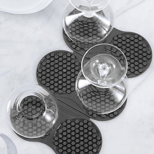 Trudeau - Silicone 6 Slots Foldable Glass Drying Mat - 0971522
