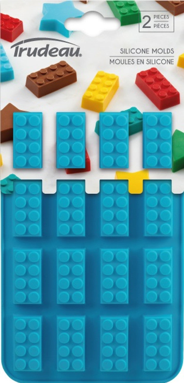 Trudeau - Silicone Building Blocks Shaped Chocolate Mold, Pack of 2 - 05119227