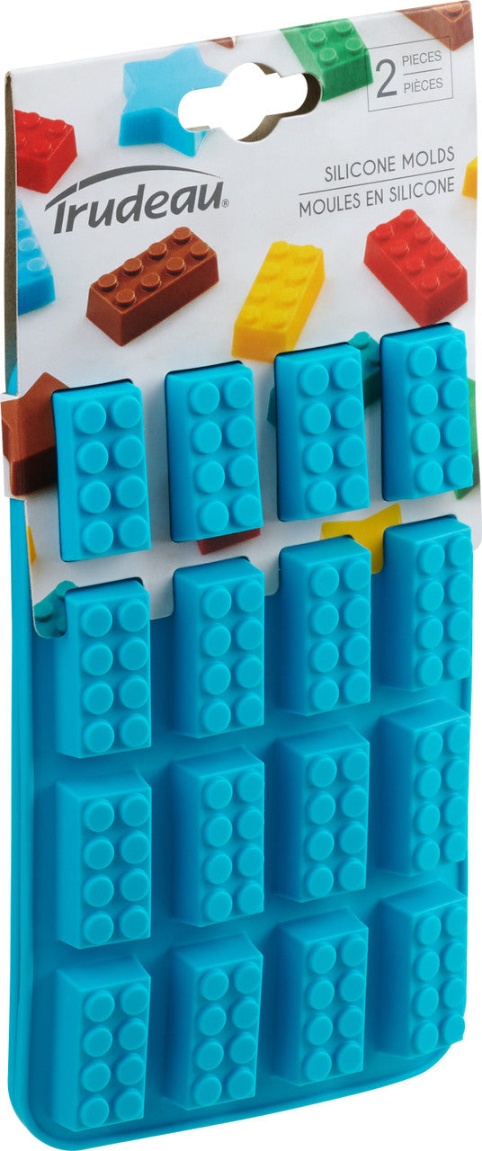 Trudeau - Silicone Building Blocks Shaped Chocolate Mold, Pack of 2 - 05119227