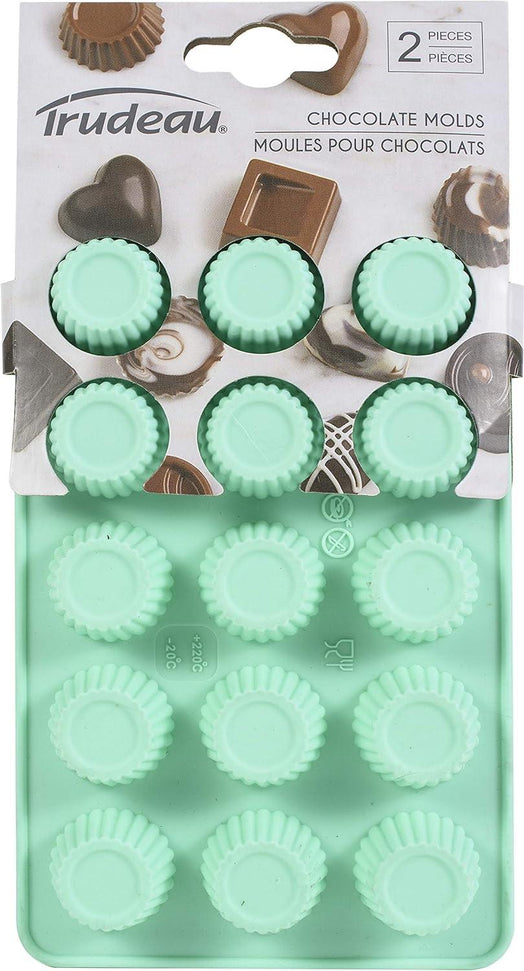 Trudeau - Silicone Cupcake Shaped Chocolate Mold, Pack of 2 - 09916007