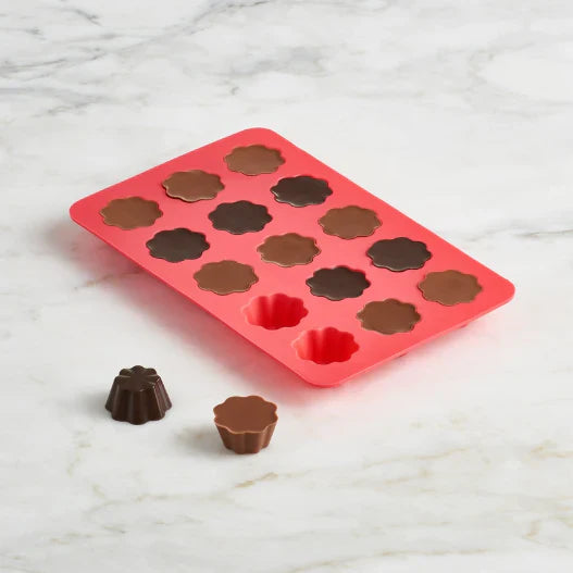 Trudeau - Silicone Flower Shaped Chocolate Mold, Pack of 2 - 09916008