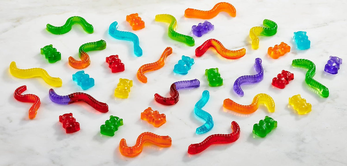 Trudeau - Silicone Gummy Worm Shaped Chocolate Mold, Pack of 2 - 05119226