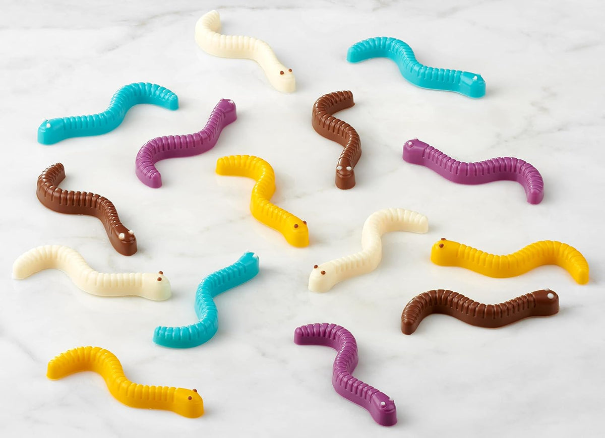 Trudeau - Silicone Gummy Worm Shaped Chocolate Mold, Pack of 2 - 05119226