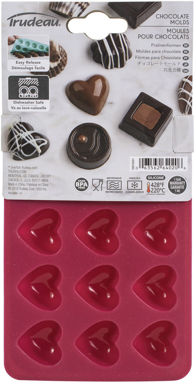 Trudeau - Silicone Heart Shaped Chocolate Mold, Pack of 2 - 09916001