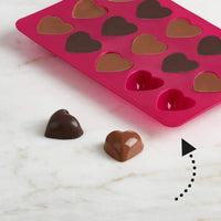 Trudeau - Silicone Heart Shaped Chocolate Mold, Pack of 2 - 09916001