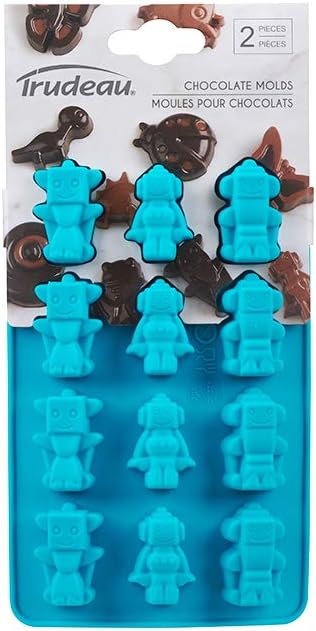 Trudeau - Silicone Robot Shaped Chocolate Mold, Pack of 2 - 09916014