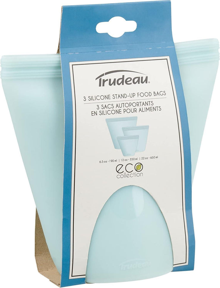 Trudeau - Silicone Stand-Up Food Storage Bags, Pack of 3 - 03020119
