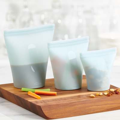 Trudeau - Silicone Stand-Up Food Storage Bags, Pack of 3 - 03020119