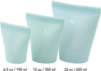 Trudeau - Silicone Stand-Up Food Storage Bags, Pack of 3 - 03020119