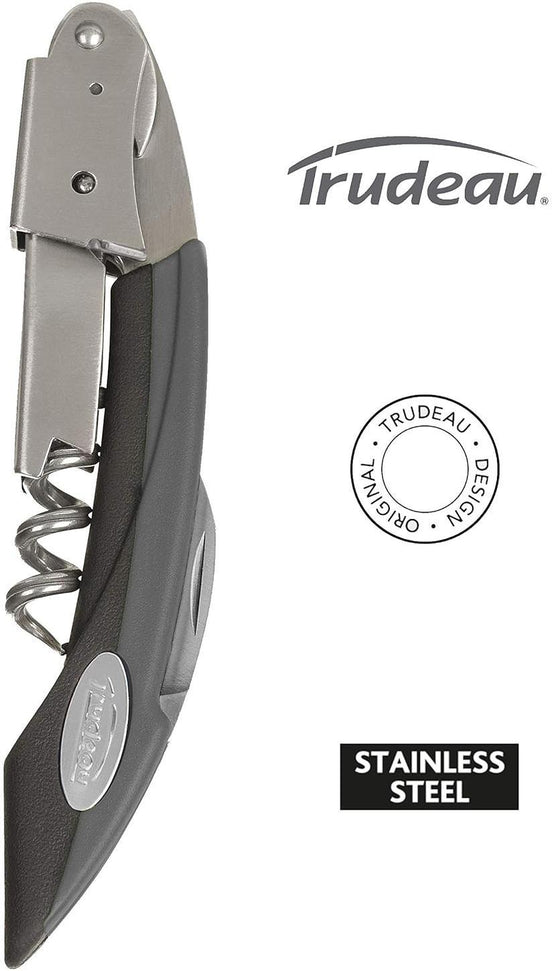 Trudeau - Silver/Grey Metal Double Lever Corkscrew Bottle Opener - 057508