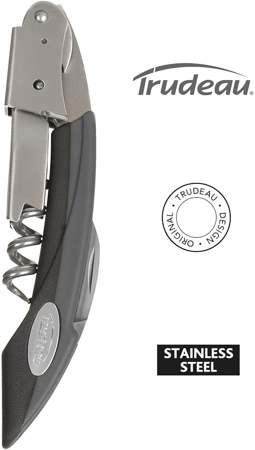 Trudeau - Silver/Grey Metal Double Lever Corkscrew Bottle Opener - 057508