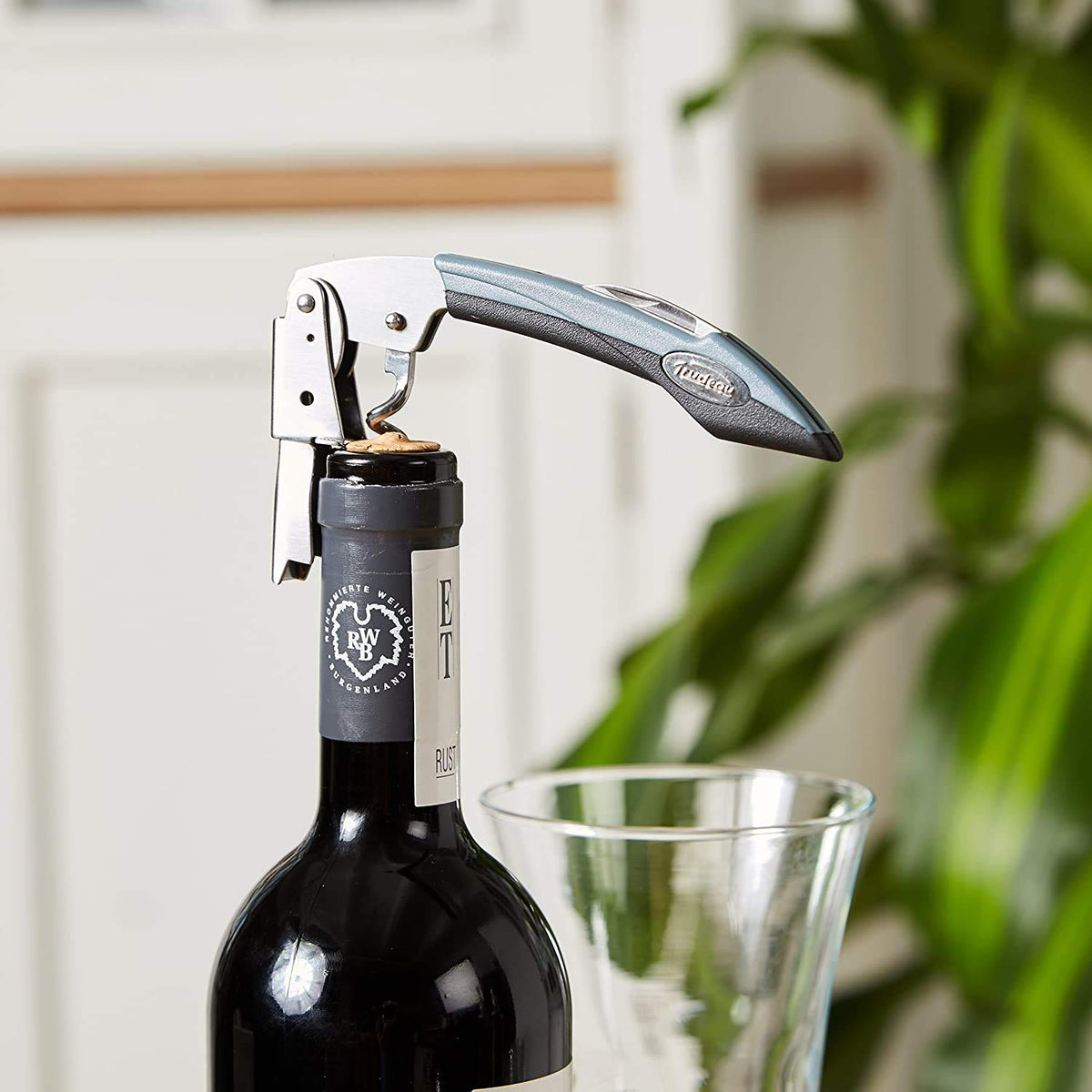 Trudeau - Silver/Grey Metal Double Lever Corkscrew Bottle Opener - 057508