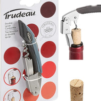 Trudeau - Silver/Grey Metal Double Lever Corkscrew Bottle Opener - 057508