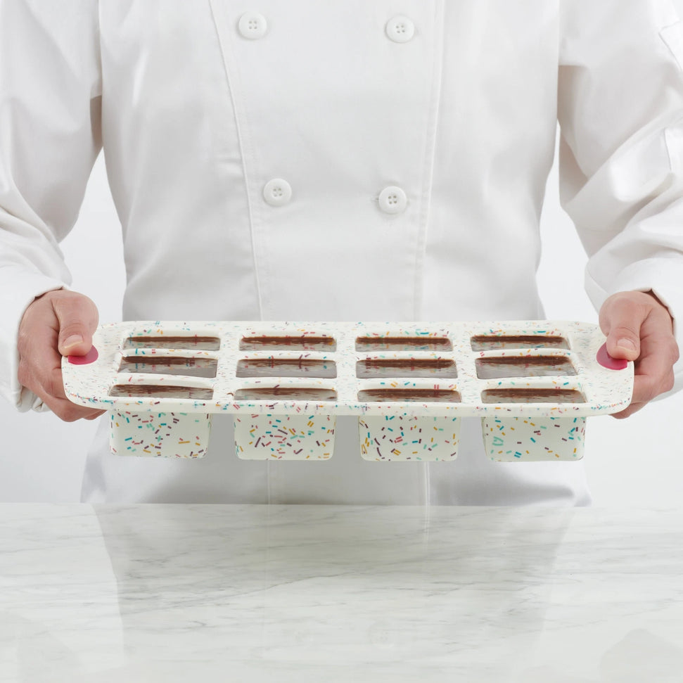 Trudeau - Structure Silicone Confetti Fuchsia 12 Cavity Brownie Pan - 05120125